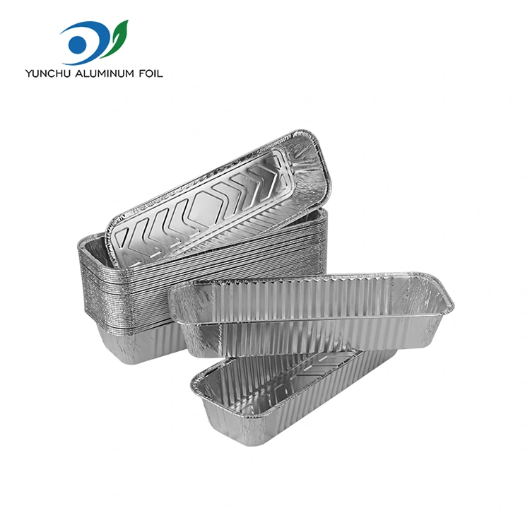Rechthoekige bakbarbecue zilver aluminiumfoliecontainers Rechthoekige bakbarbecue zilver aluminiumfoliecontainers