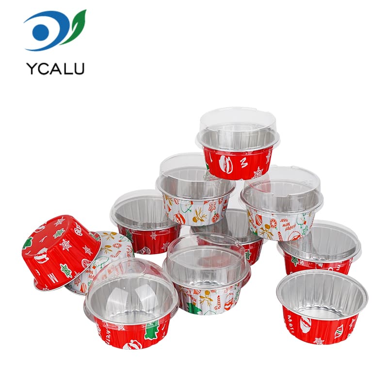 Kerst op maat gemaakte aluminiumfolie bakbeker