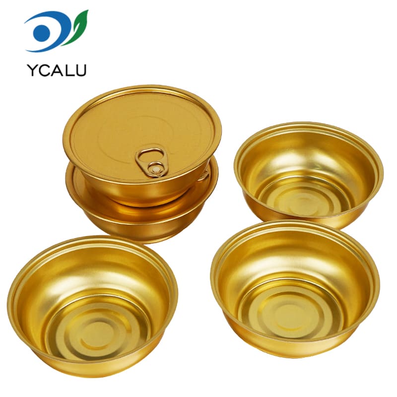 Ronde gouden aluminiumfoliekom van 200 ml
