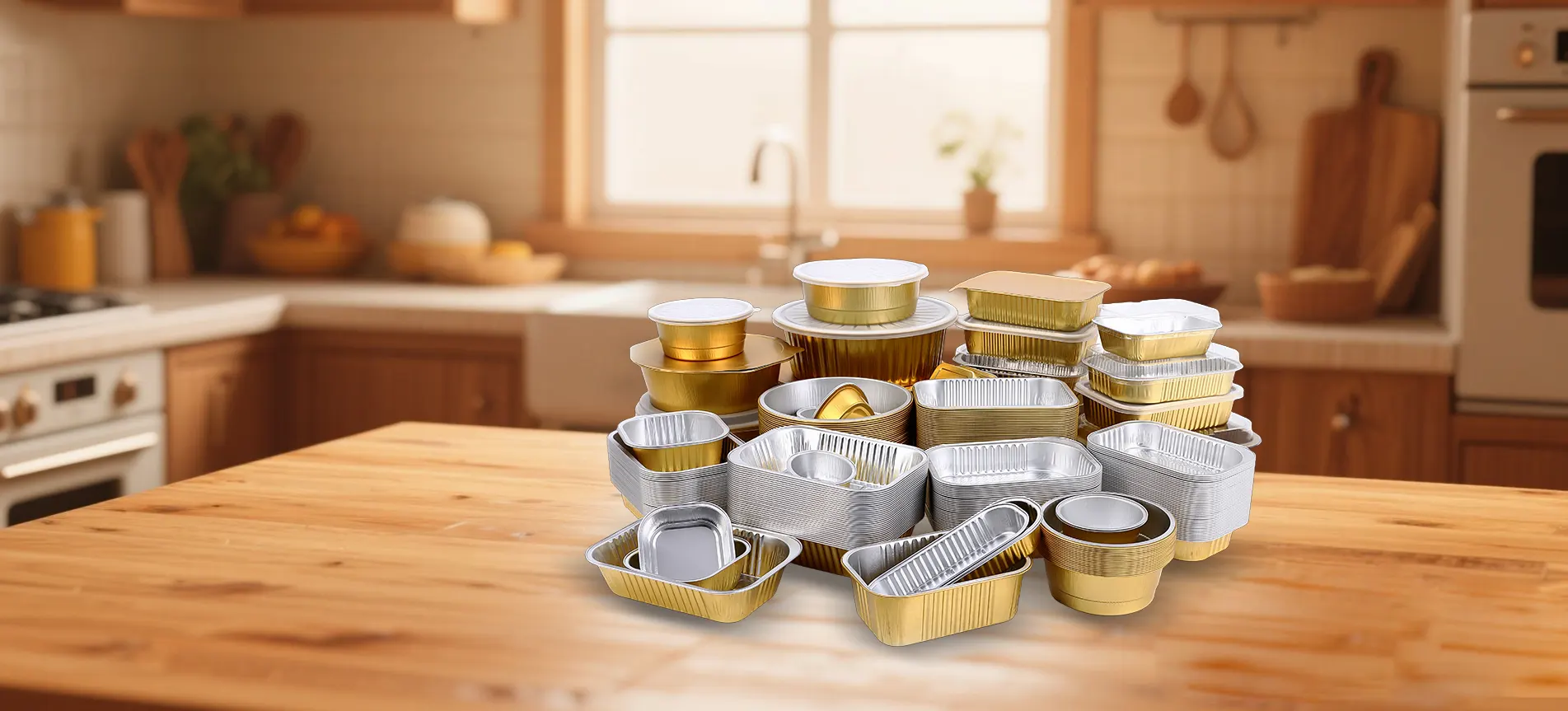 China cake mallen gladde aluminiumfoliecontainers