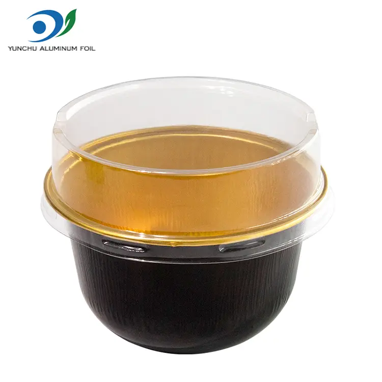 Wat zijn ronde bakken met gladde wand van aluminiumfolie?