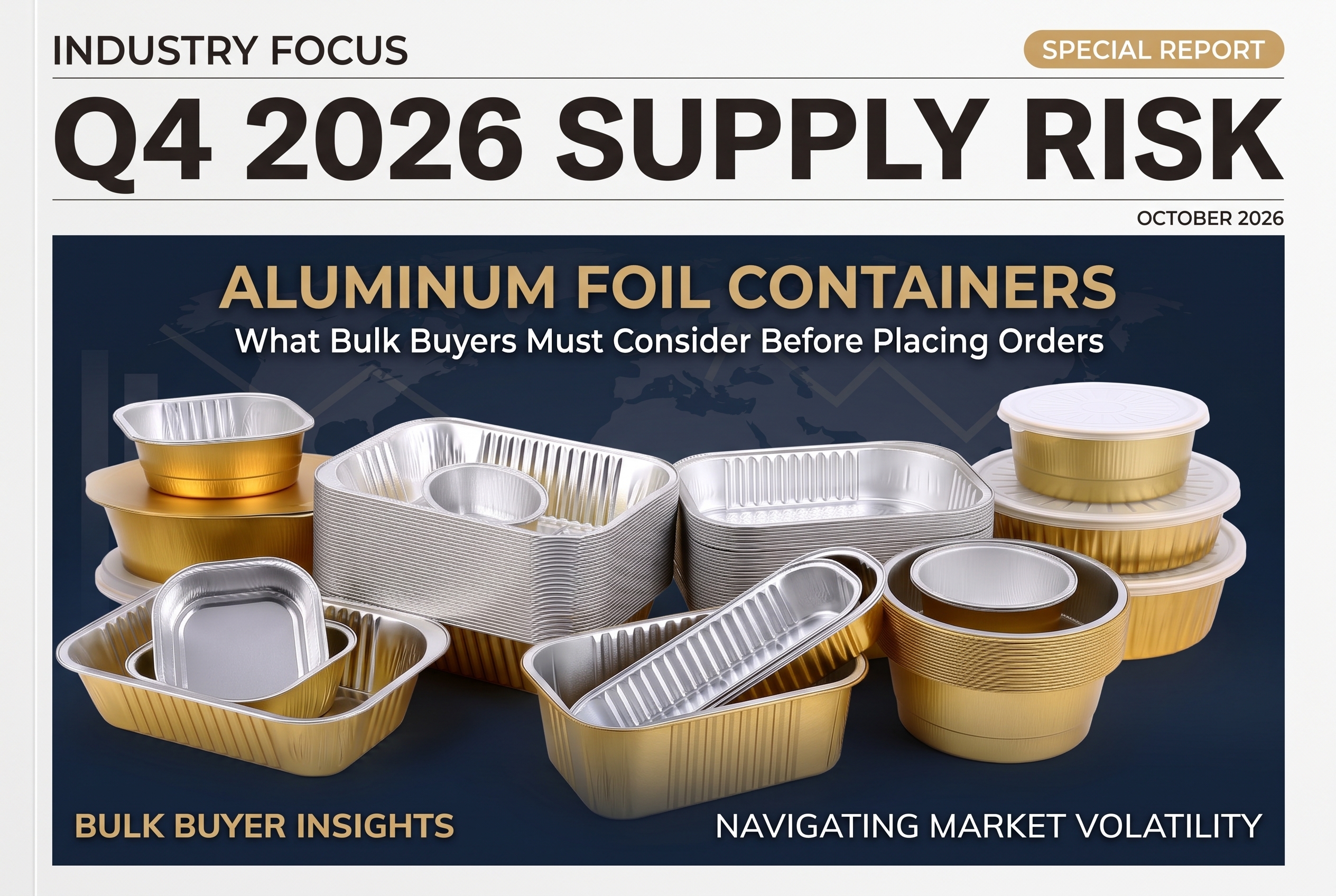 Leveringsrisico's van aluminiumfoliecontainers in het vierde kwartaal van 2026: wat bulkkopers moeten controleren voordat ze bestellingen plaatsen