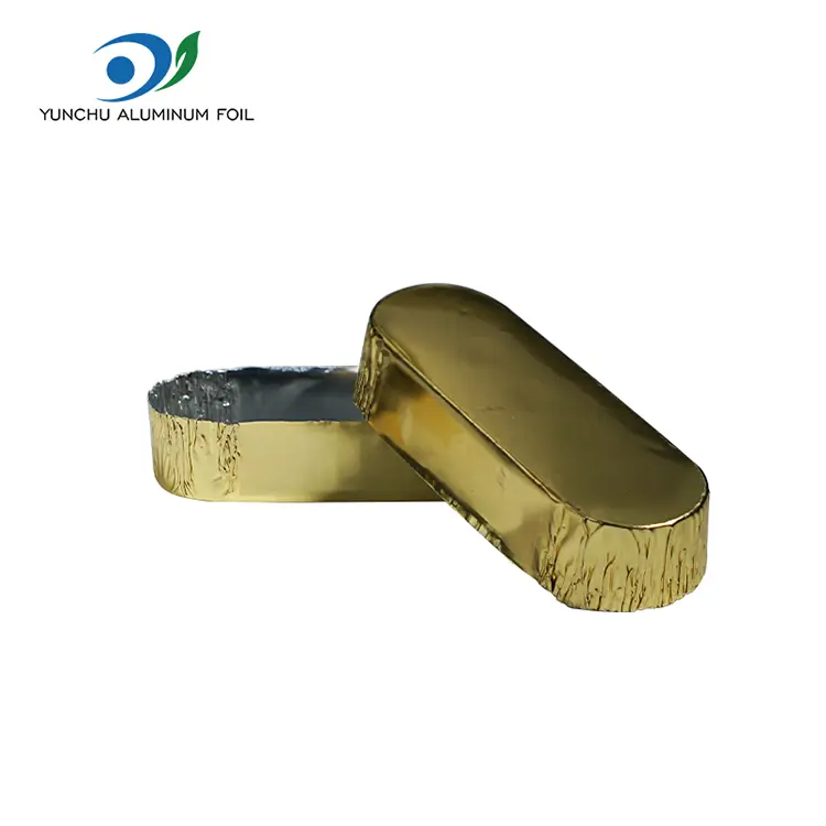 Kleine ovale verpakking zilveren aluminiumfoliecontainers