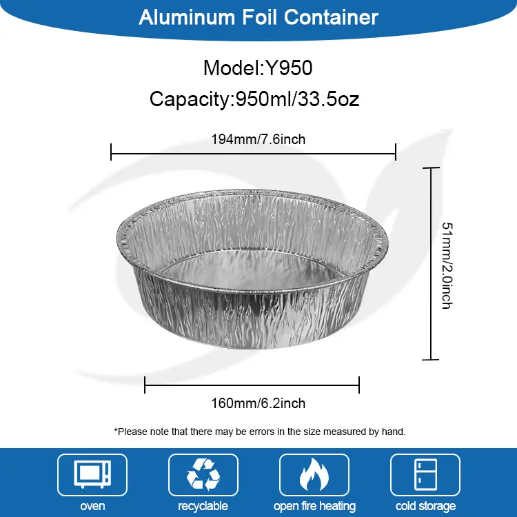 Round Air Fryer Silver aluminium foliecontainers