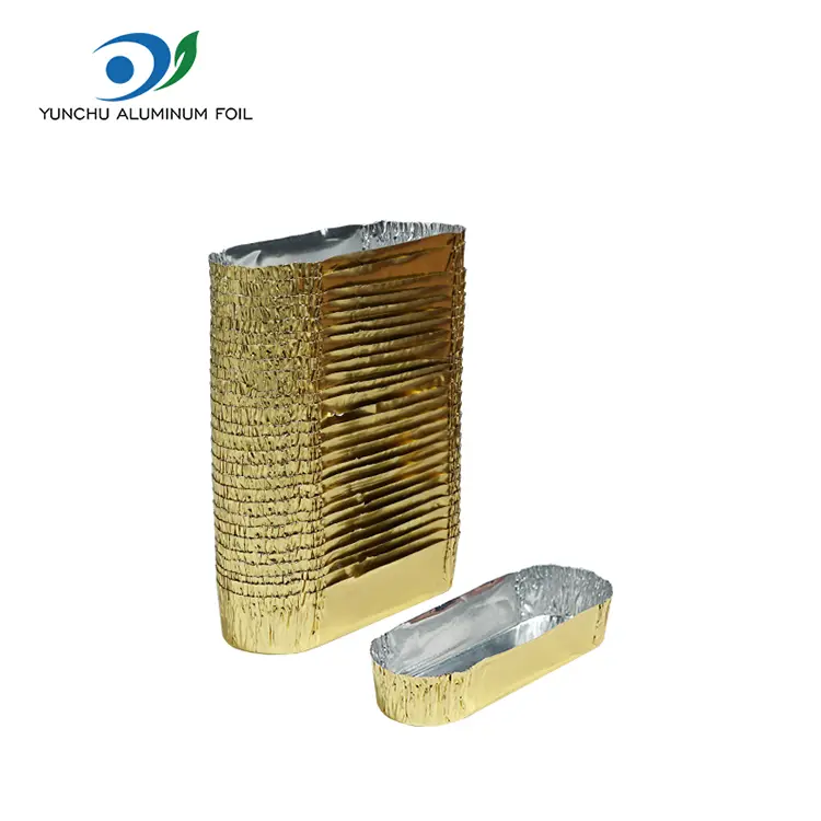 Kleine ovale verpakking zilveren aluminiumfoliecontainers