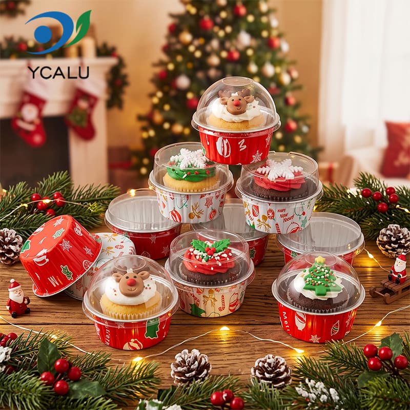Kerst op maat gemaakte aluminiumfolie bakbeker