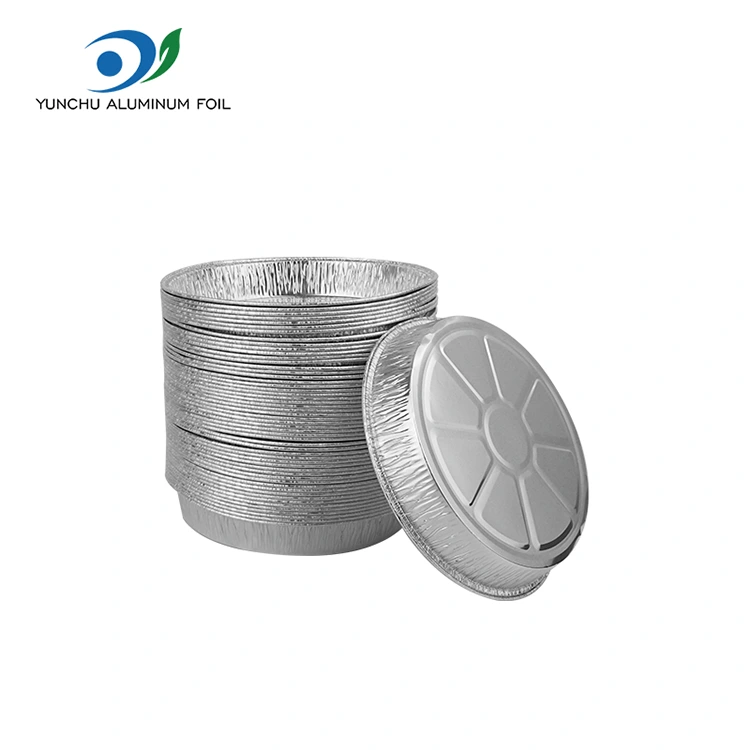 7 inch gerimpelde pizzapan zilveren aluminium foliecontainers