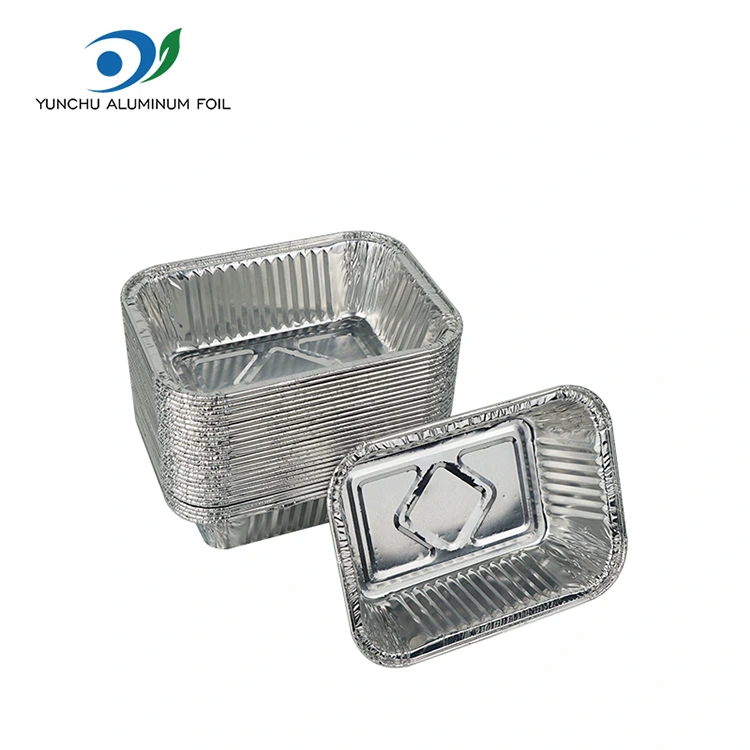 Luchtfriteuse bakken zilveren aluminiumfoliecontainers