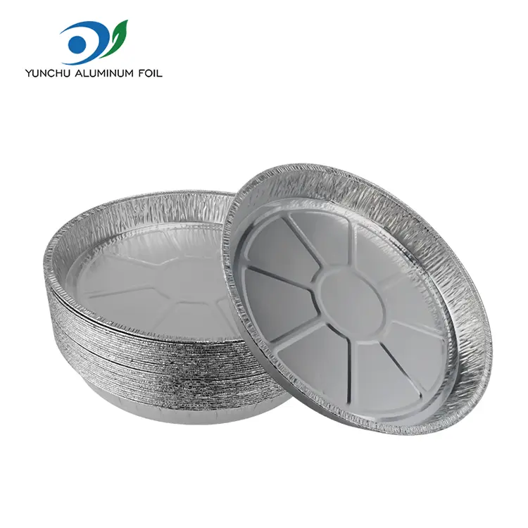 Circulaire dineren zilveren aluminiumfoliecontainers