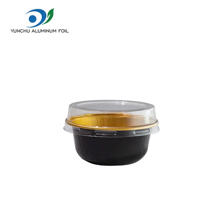 Gekleurde ronde gebraden gladde aluminiumfoliecontainers