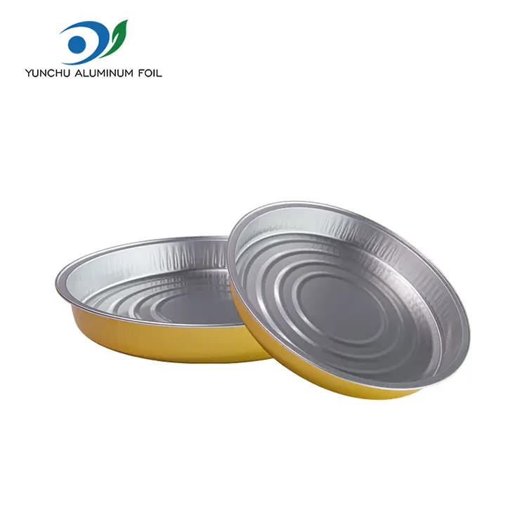 Wegwerp bakrondes aluminiumfoliecontainers