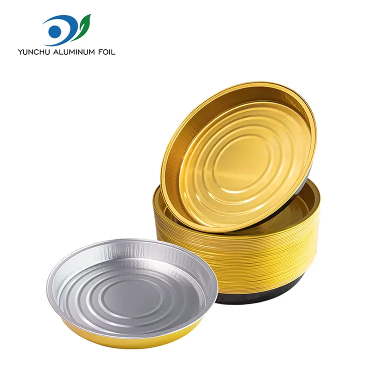 Wegwerp bakrondes aluminiumfoliecontainers