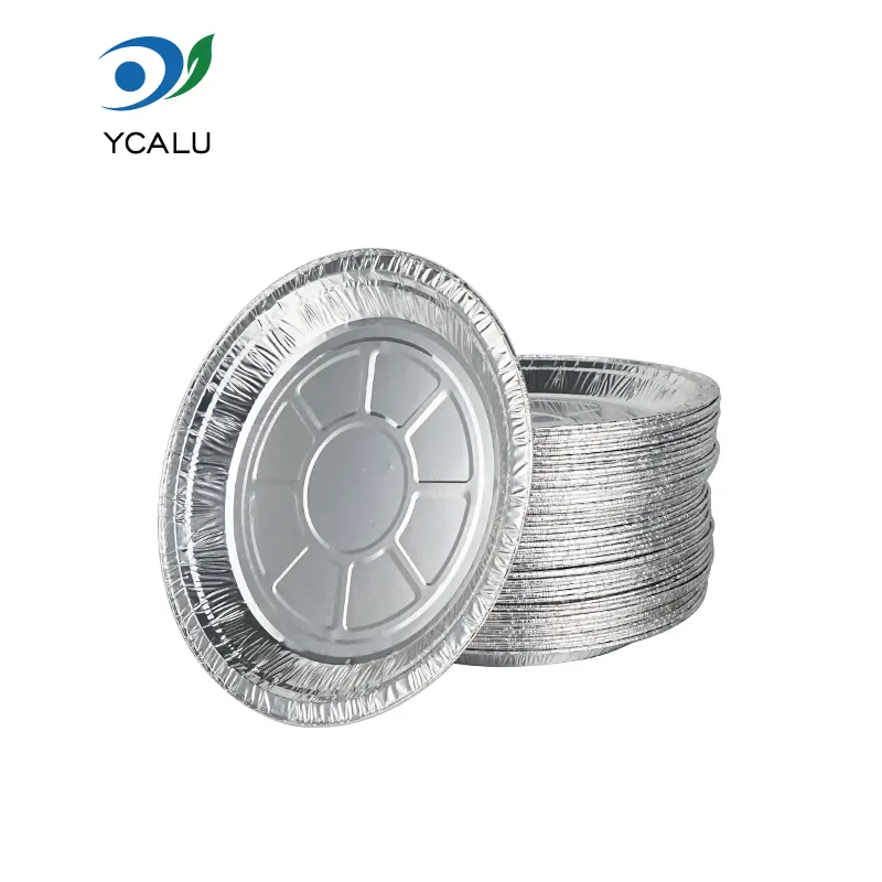 Wegwerp luchtfriteuse met schijfjes Zilverkleurige aluminiumfolie voedselcontainers