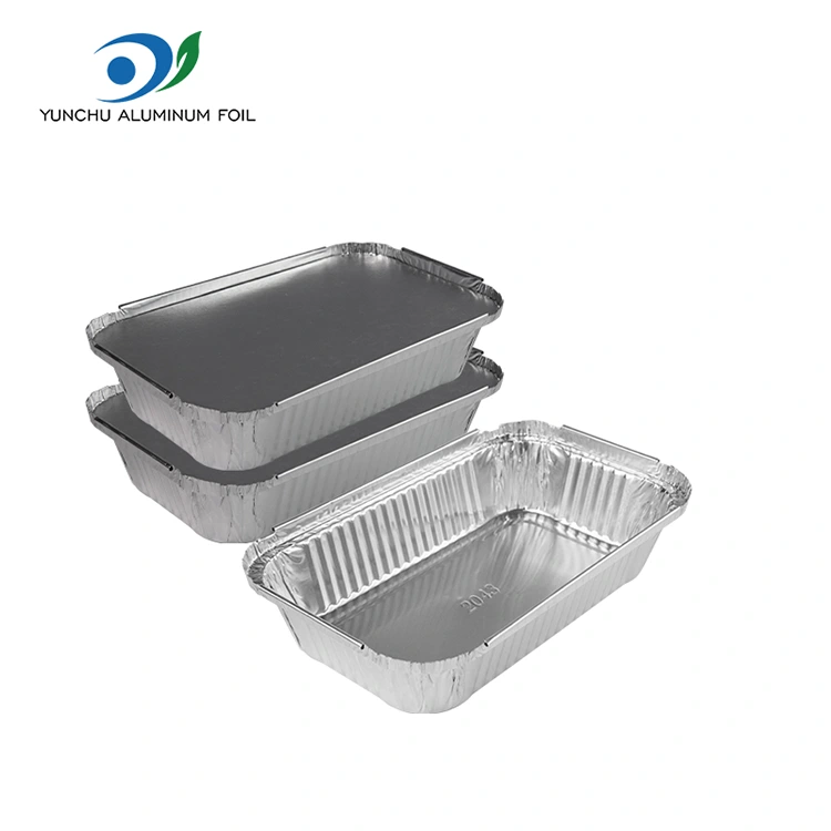 Wegwerp Fast Food Box Barbecue Silver aluminiumfoliecontainers