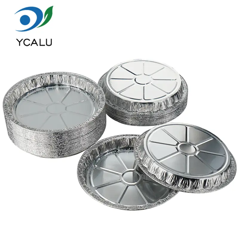 Wegwerp pizzapan zilveren aluminiumfoliecontainers