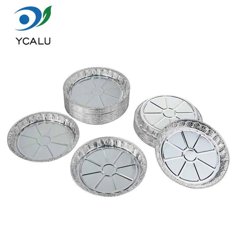 Wegwerp pizzapan zilveren aluminiumfoliecontainers