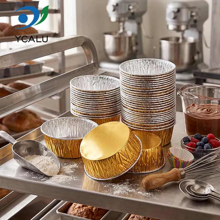 Ronde wegwerpbakplaat Zilverkleurige aluminiumfolie voedselcontainers Ronde wegwerpbakplaat Zilverkleurige aluminiumfolie voedselcontainers