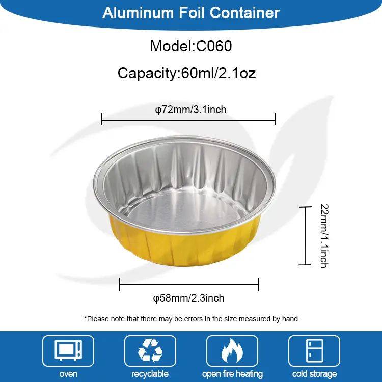 Wegwerpronde Roast Smoothwall aluminiumfoliecontainers
