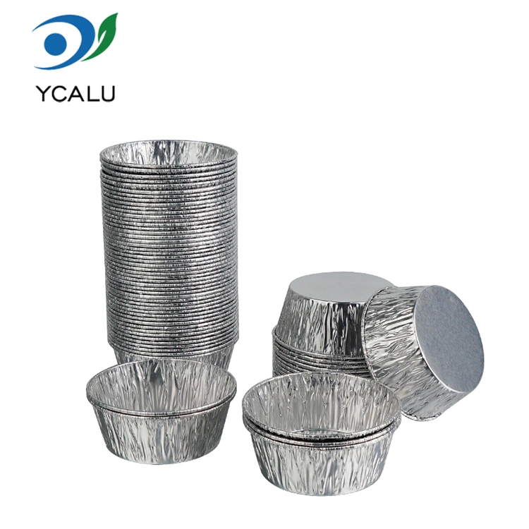 Ronde wegwerpsaus Zilverkleurige aluminiumfolie voedselcontainers