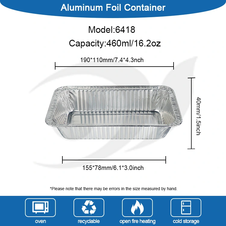 Wegwerp zilveren ovengrill luchtfriteuse zilveren aluminiumfolie voedselcontainers
