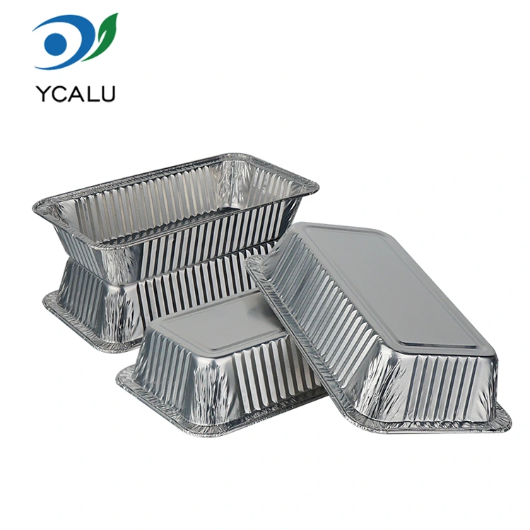Wegwerp zilveren ovengrill luchtfriteuse zilveren aluminiumfolie voedselcontainers
