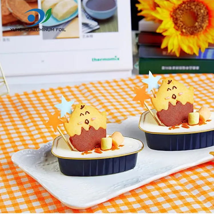 Wegwerp speciaal gevormde kleur smoothwall aluminiumfoliecontainers