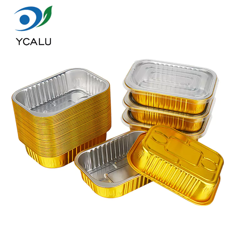 Wegwerp vierkante catering afhaalmaaltijden aluminiumfoliecontainers Wegwerp vierkante catering afhaalmaaltijden aluminiumfoliecontainers