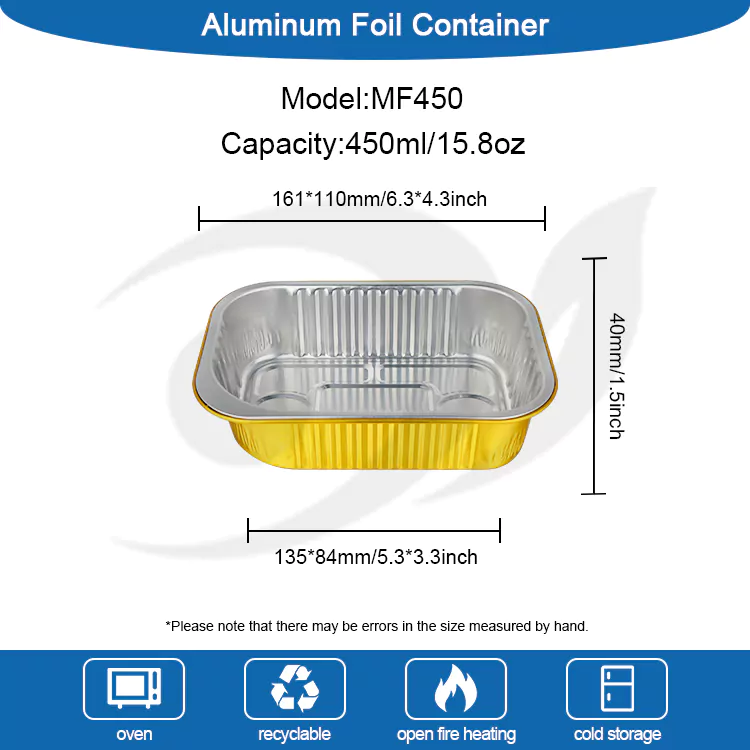 Wegwerp vierkante catering afhaalmaaltijden aluminiumfoliecontainers