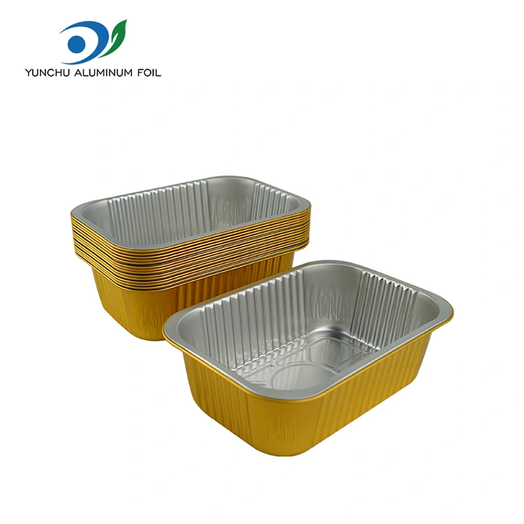 Wegwerp vierkante zegel Gratin aluminiumfoliecontainers