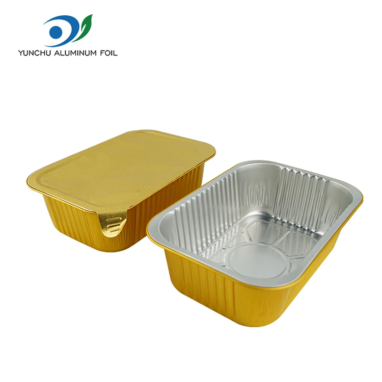 Wegwerp vierkante zegel Gratin aluminiumfoliecontainers