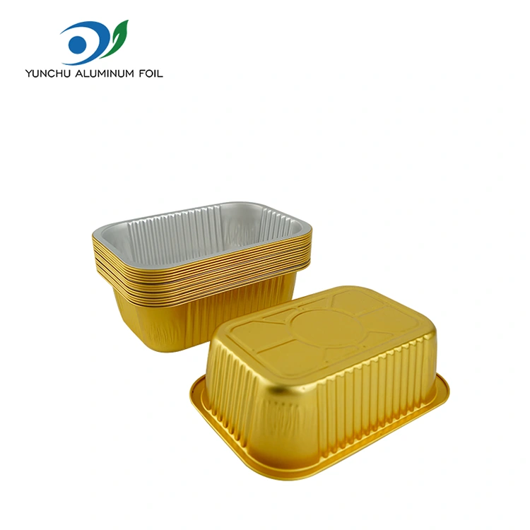 Wegwerp vierkante zegel Gratin aluminiumfoliecontainers