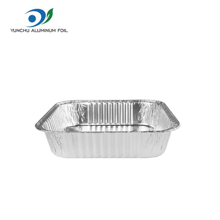 Wegwerp vierkante zilveren aluminium voedselcontainers voor bezorging Wegwerp vierkante zilveren aluminium voedselcontainers voor bezorging