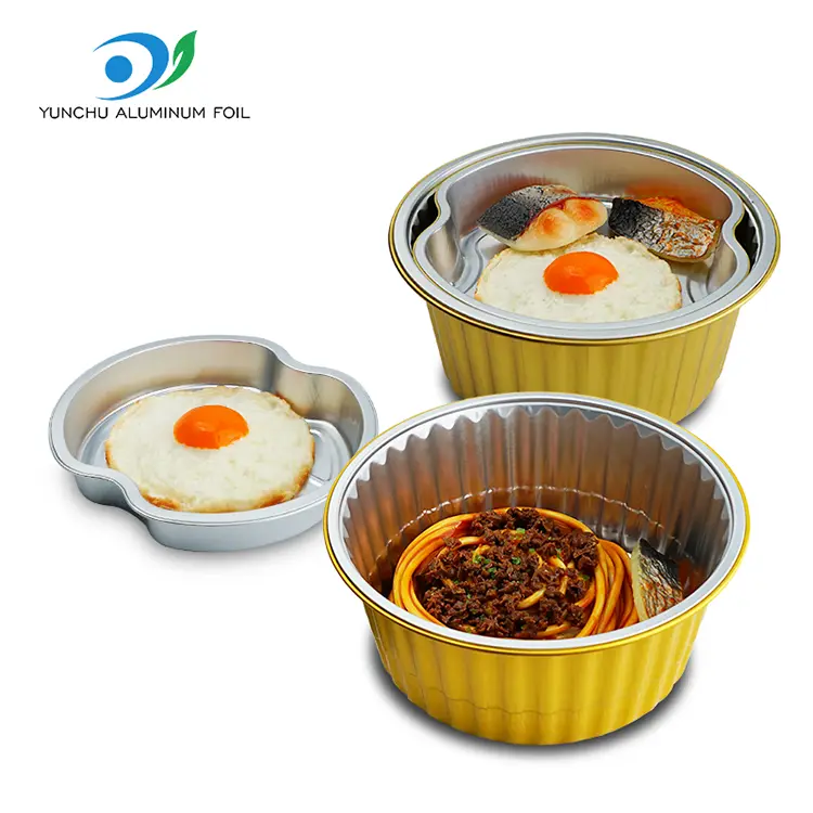 Wegwerpbare afhaalrestaurants rond aluminiumfoliecontainers Wegwerpbare afhaalrestaurants rond aluminiumfoliecontainers