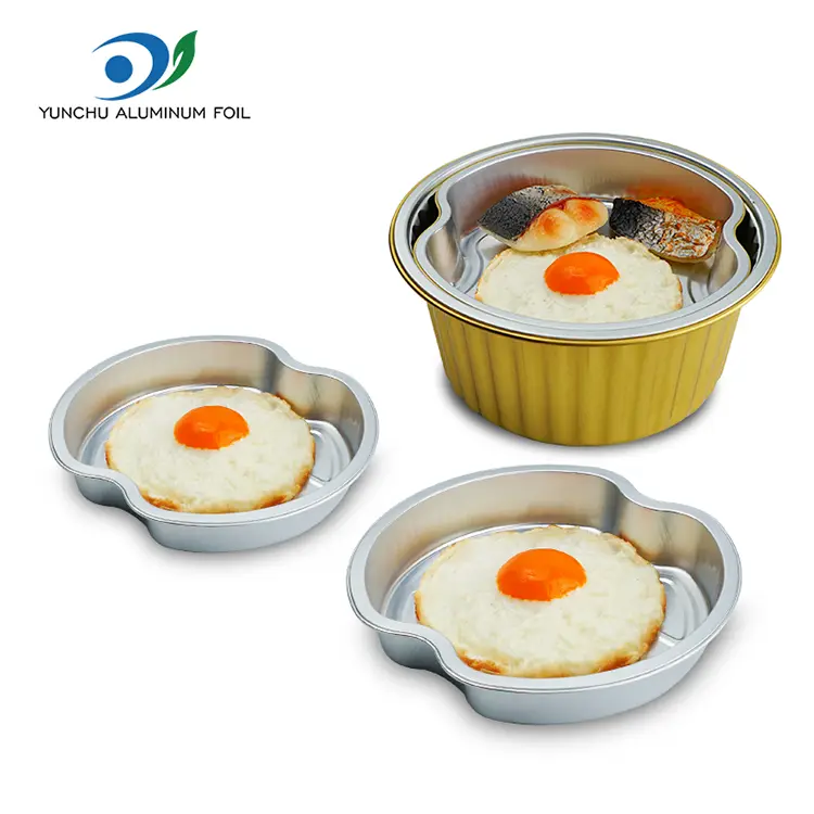 Wegwerpbare afhaalrestaurants rond aluminiumfoliecontainers