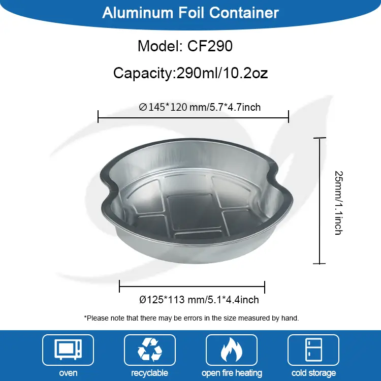 Wegwerpbare afhaalrestaurants rond aluminiumfoliecontainers