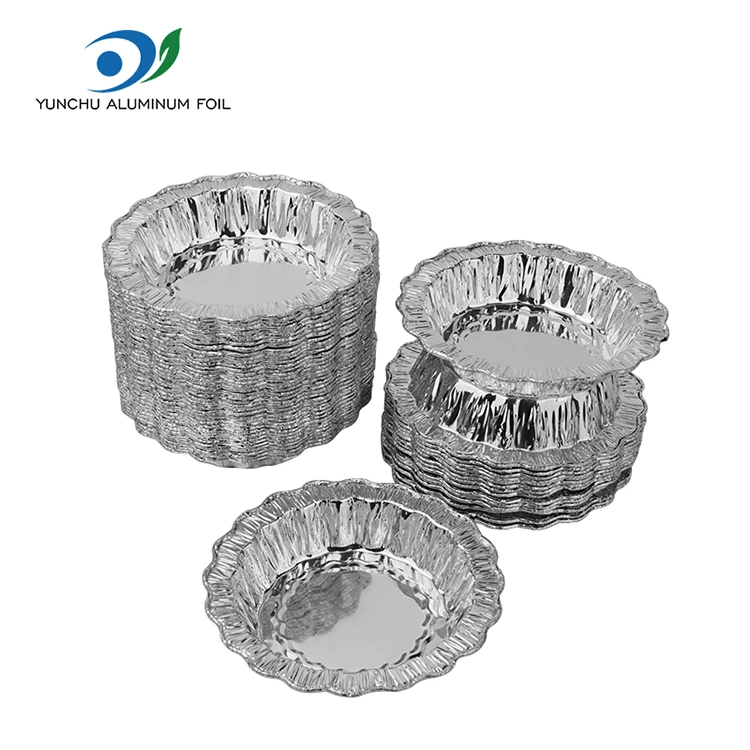 Ronde bakcake met kant, zilveren aluminiumfoliecontainers