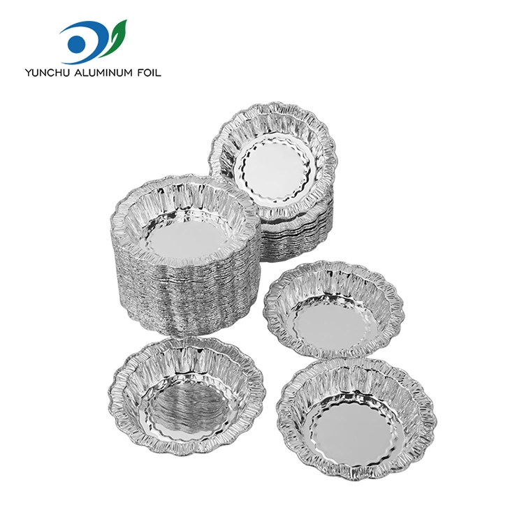 Ronde bakcake met kant, zilveren aluminiumfoliecontainers