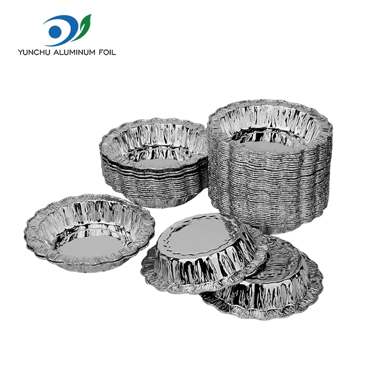 Ronde bakcake met kant, zilveren aluminiumfoliecontainers