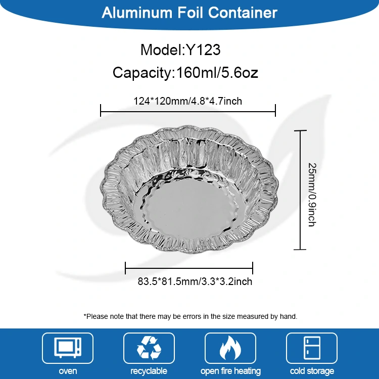 Ronde bakcake met kant, zilveren aluminiumfoliecontainers