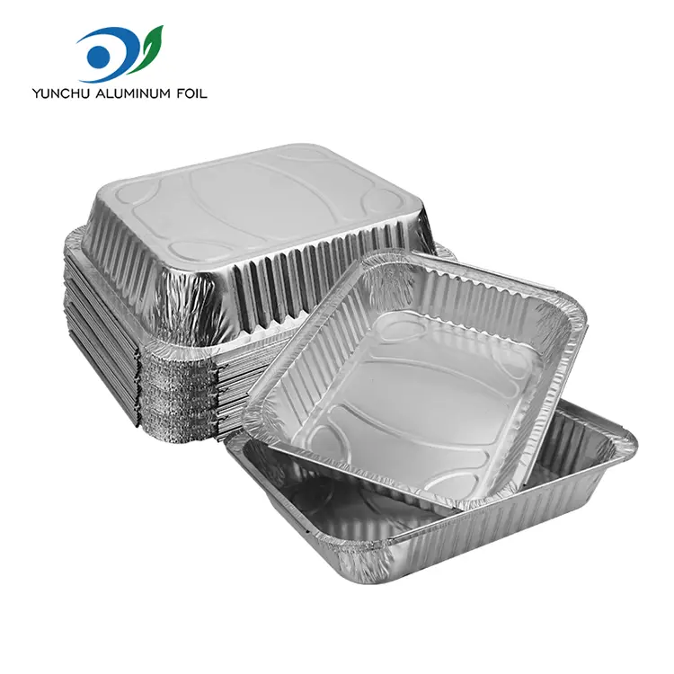 Barbecueborden met grote capaciteit zilveren aluminiumfoliecontainers