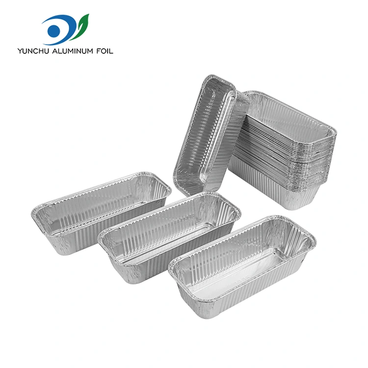Rechthoekige luchtfriteuseafhaalcontainers van zilveren aluminiumfolie