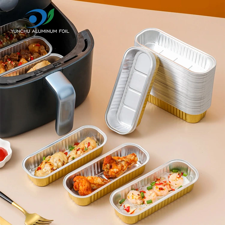 Rechthoekige bakcake smoothwall aluminiumfoliecontainers