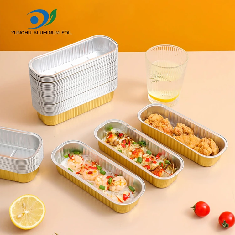 Rechthoekige bakcake smoothwall aluminiumfoliecontainers