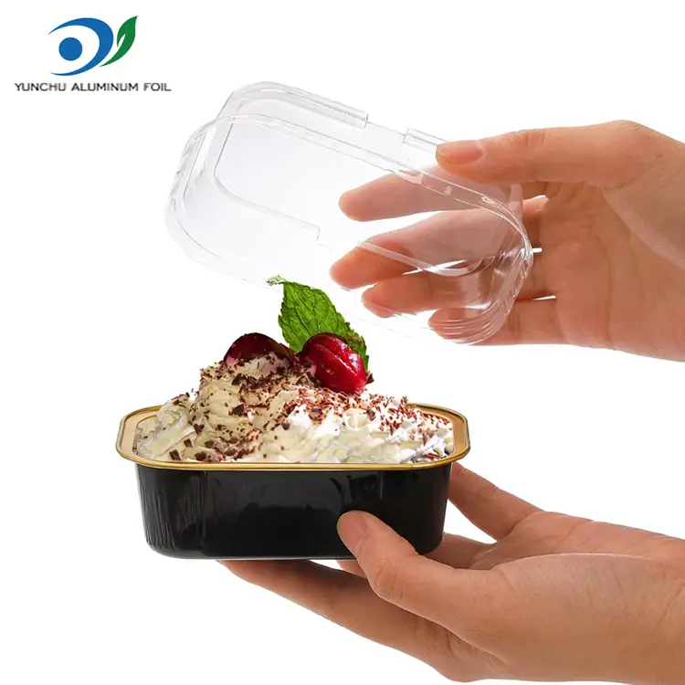 Rechthoekige bakkleur gladde aluminiumfoliecontainers Rechthoekige bakkleur gladde aluminiumfoliecontainers