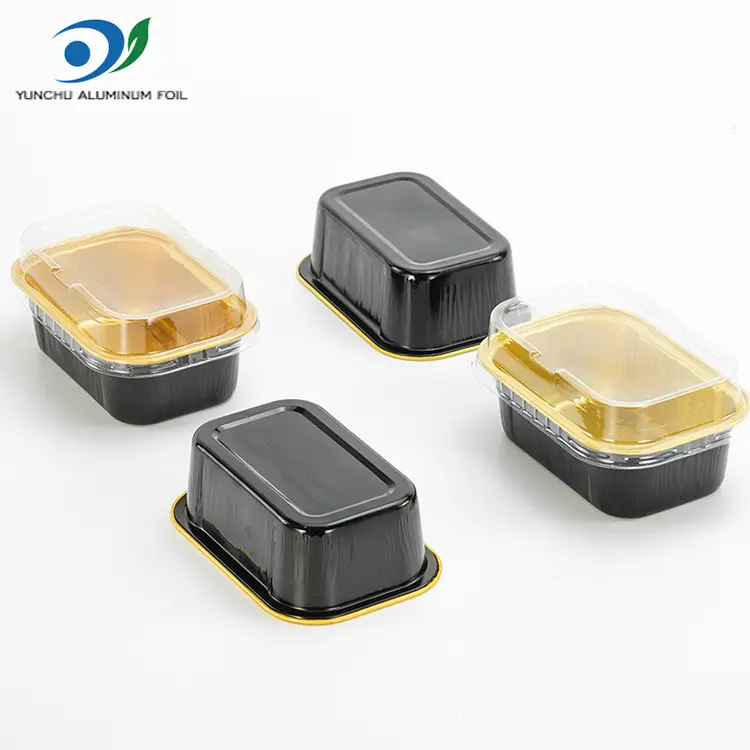 Rechthoekige bakkleur gladde aluminiumfoliecontainers