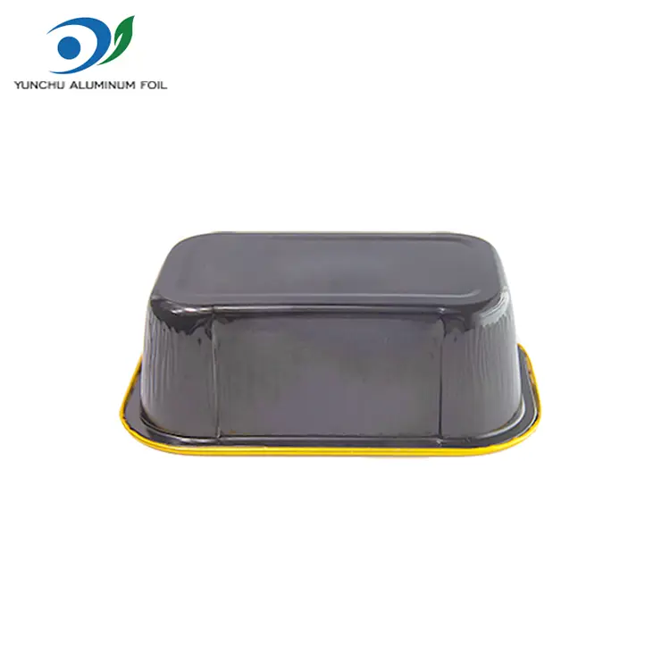 Rechthoekige bakkleur gladde aluminiumfoliecontainers