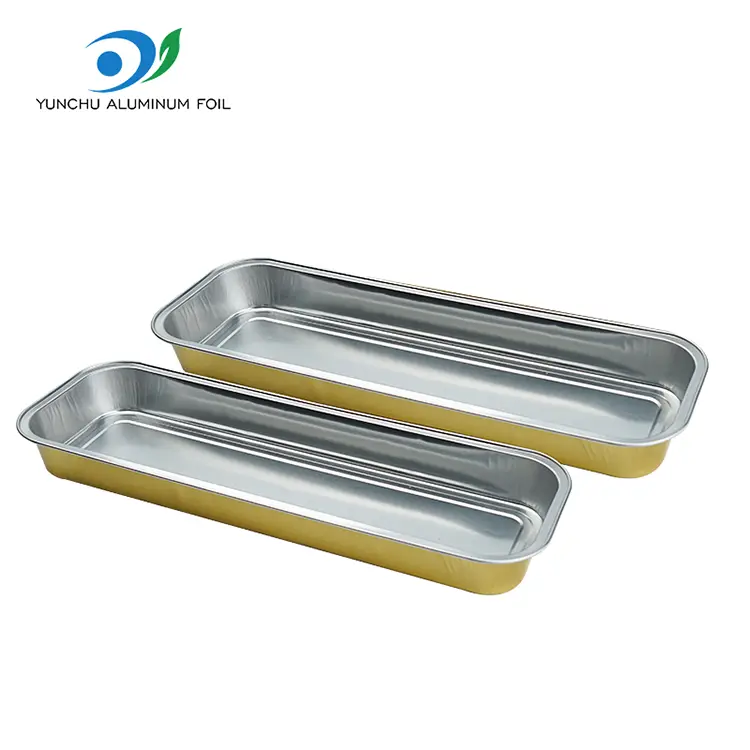 Rechthoekig brood gladde aluminiumfoliecontainers