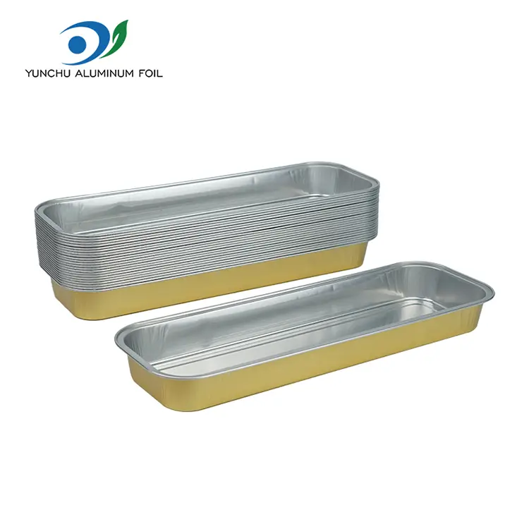 Rechthoekig brood gladde aluminiumfoliecontainers