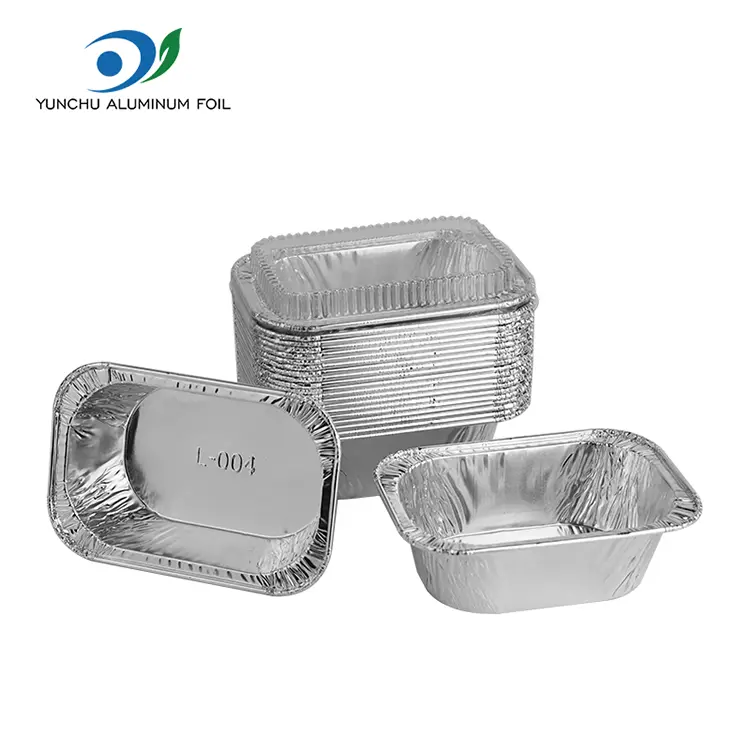 Rechthoekige cakebak zilveren aluminiumfoliecontainers