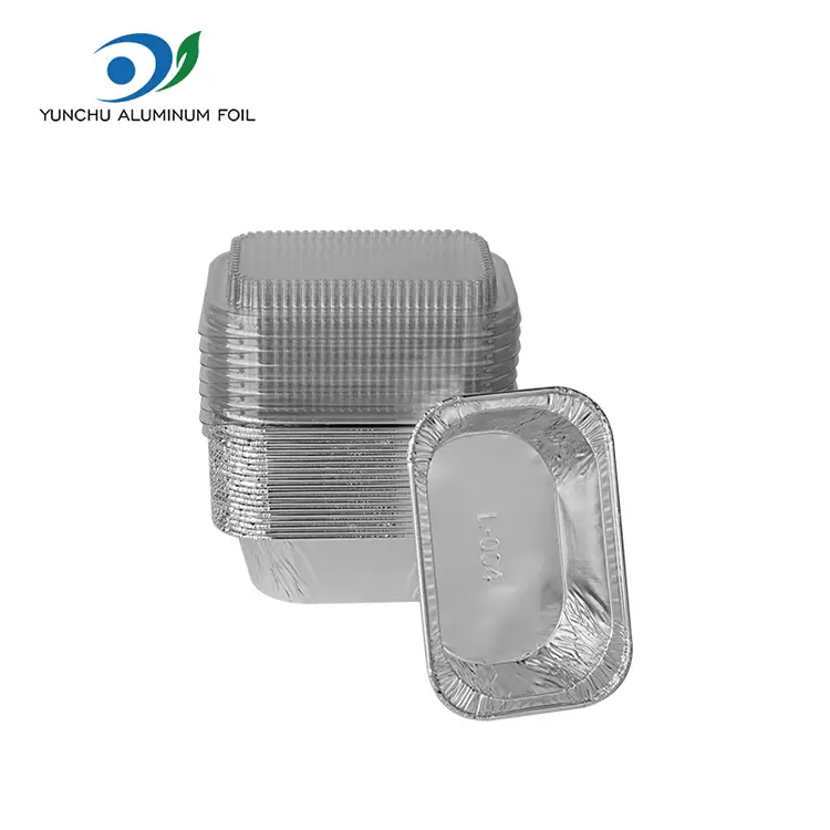 Rechthoekige cakebak zilveren aluminiumfoliecontainers